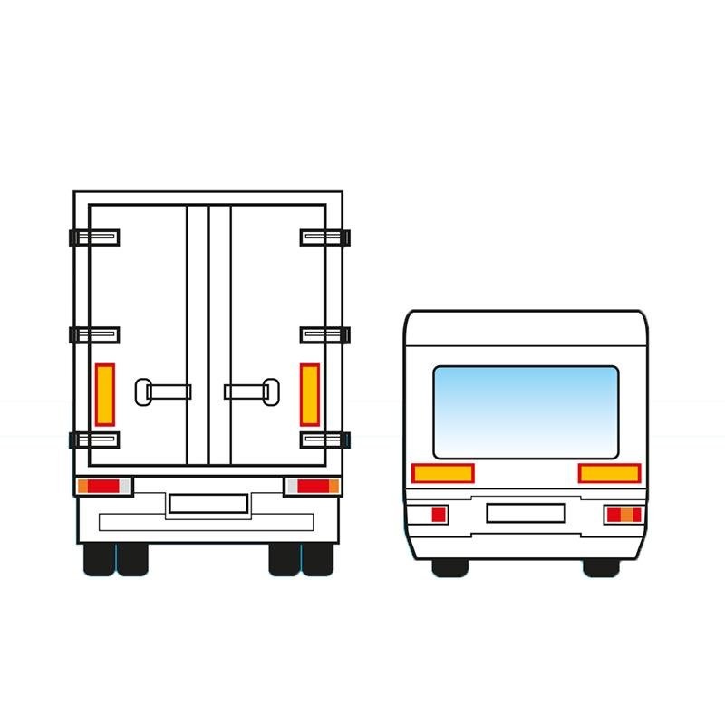 Markeringssticker "ECE 70" 56,5 X 19,5 Cm Rood/oranje