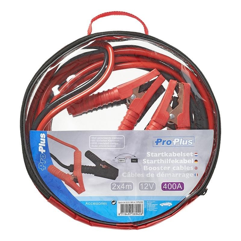 Startkabelset 400Amp met geïsoleerde klemmen