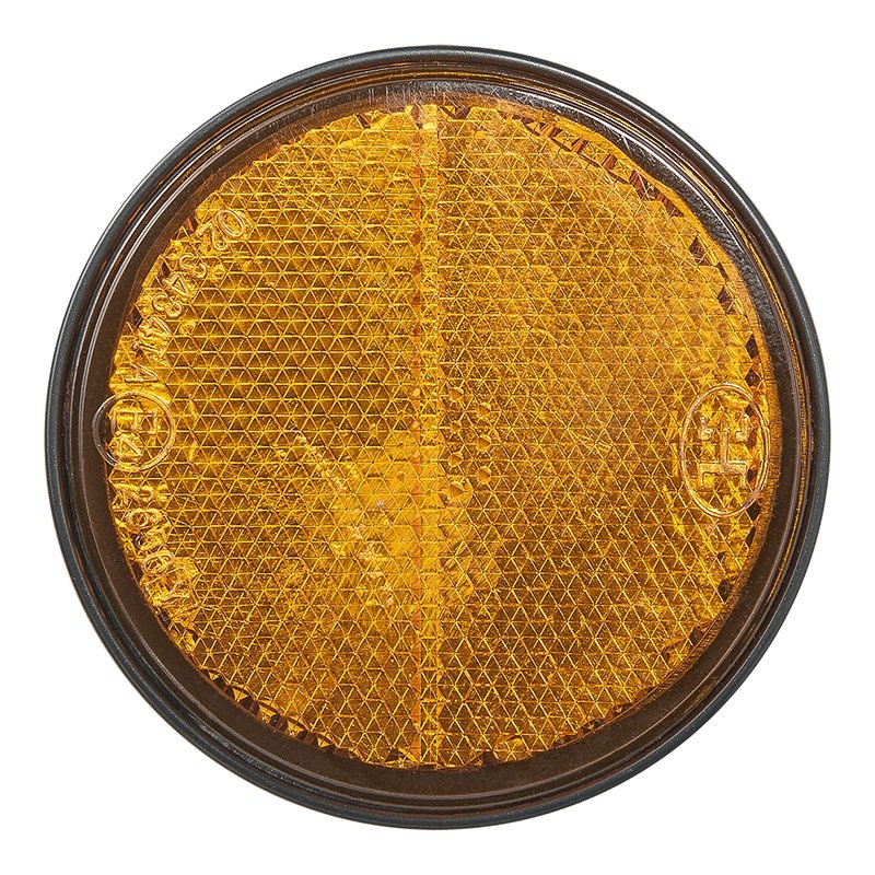 Reflector oranje 58mm zelfklevend met grondplaat 2 stuks