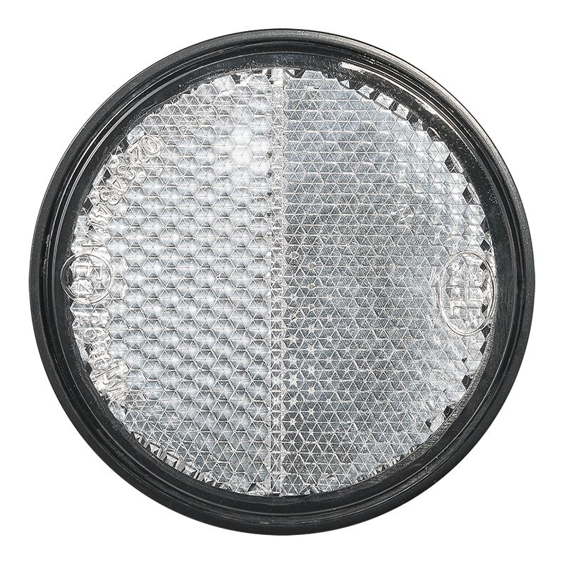 Reflector wit 58mm zelfklevend met grondplaat 2 stuks