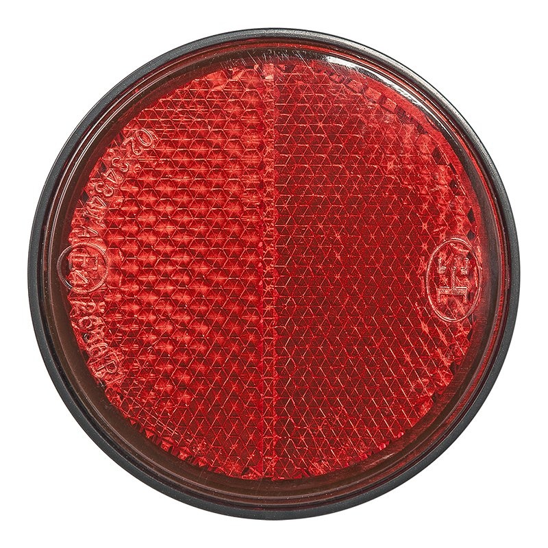 Reflector rood 58mm zelfklevend met grondplaat