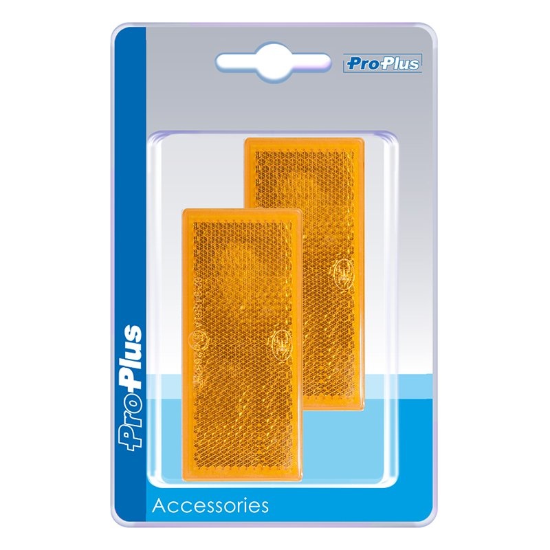 Reflector oranje 82x36mm zelfklevend 2 stuks