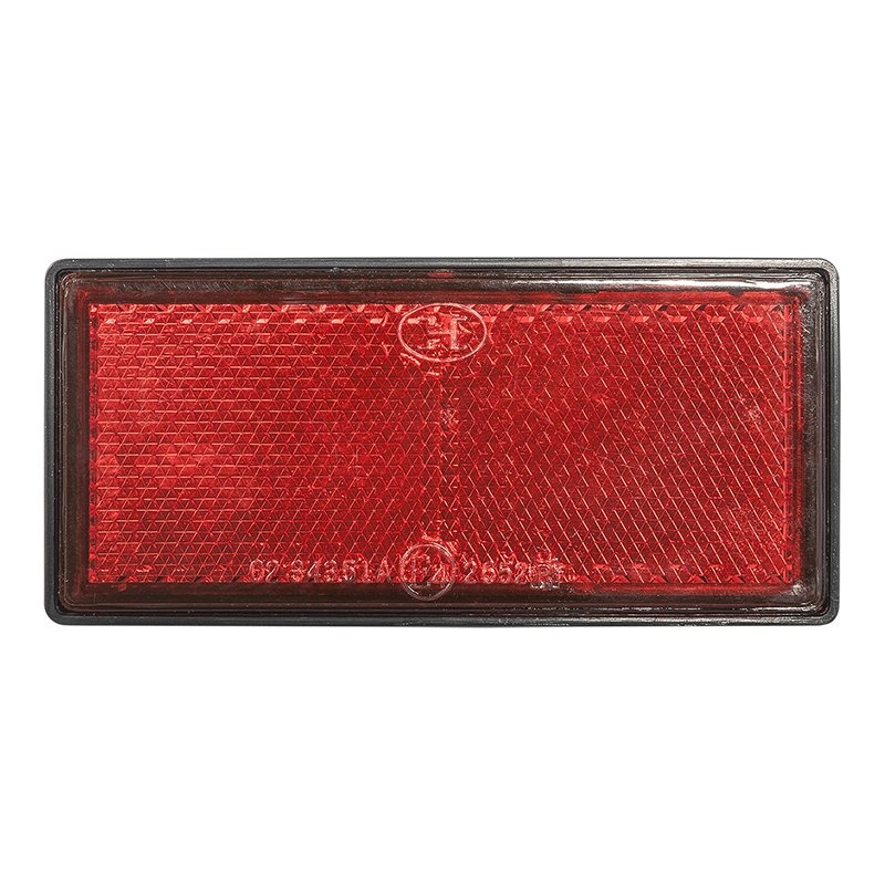 Reflector rood 85x39mm zelfklevend met grondplaat