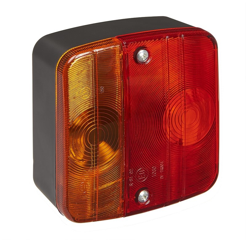 Achterlicht 4 functies 98x104mm inclusief gloeilampjes