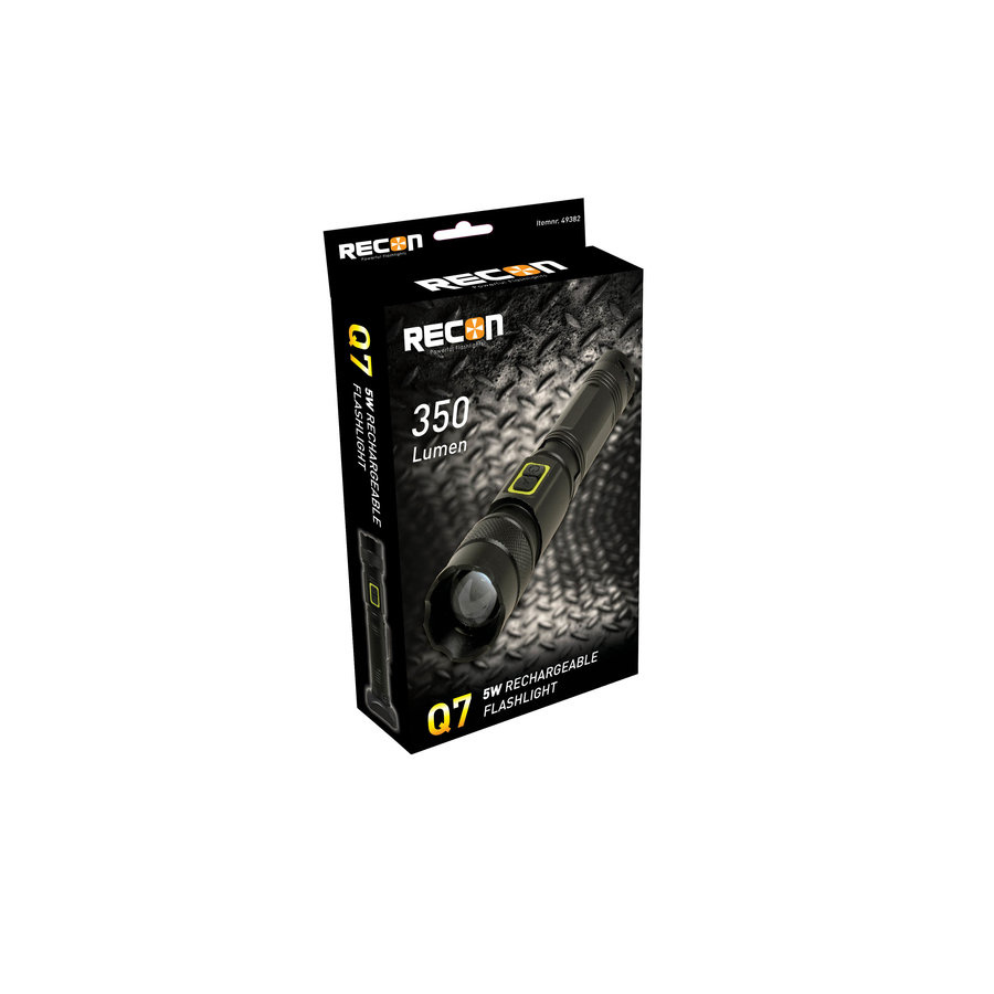 Recon Q7 LED oplaadbare zaklamp 5W