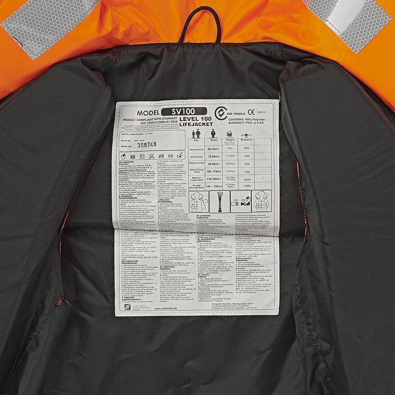 Reddingsvest Tornado M/L adult 60-70kg - 100N, ISO 12402-4