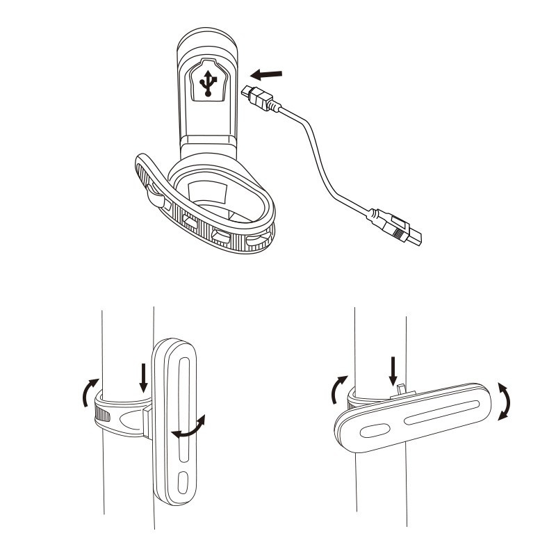 Achterlicht USB capsule XL