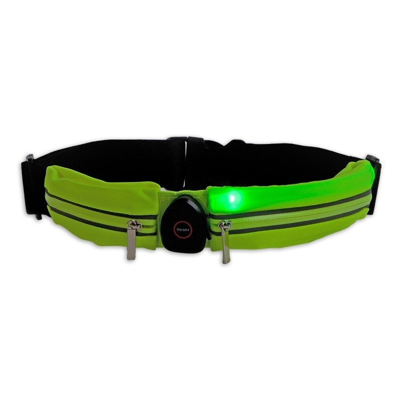 LED sport heuptas/hardloopriem (dubbel) USB