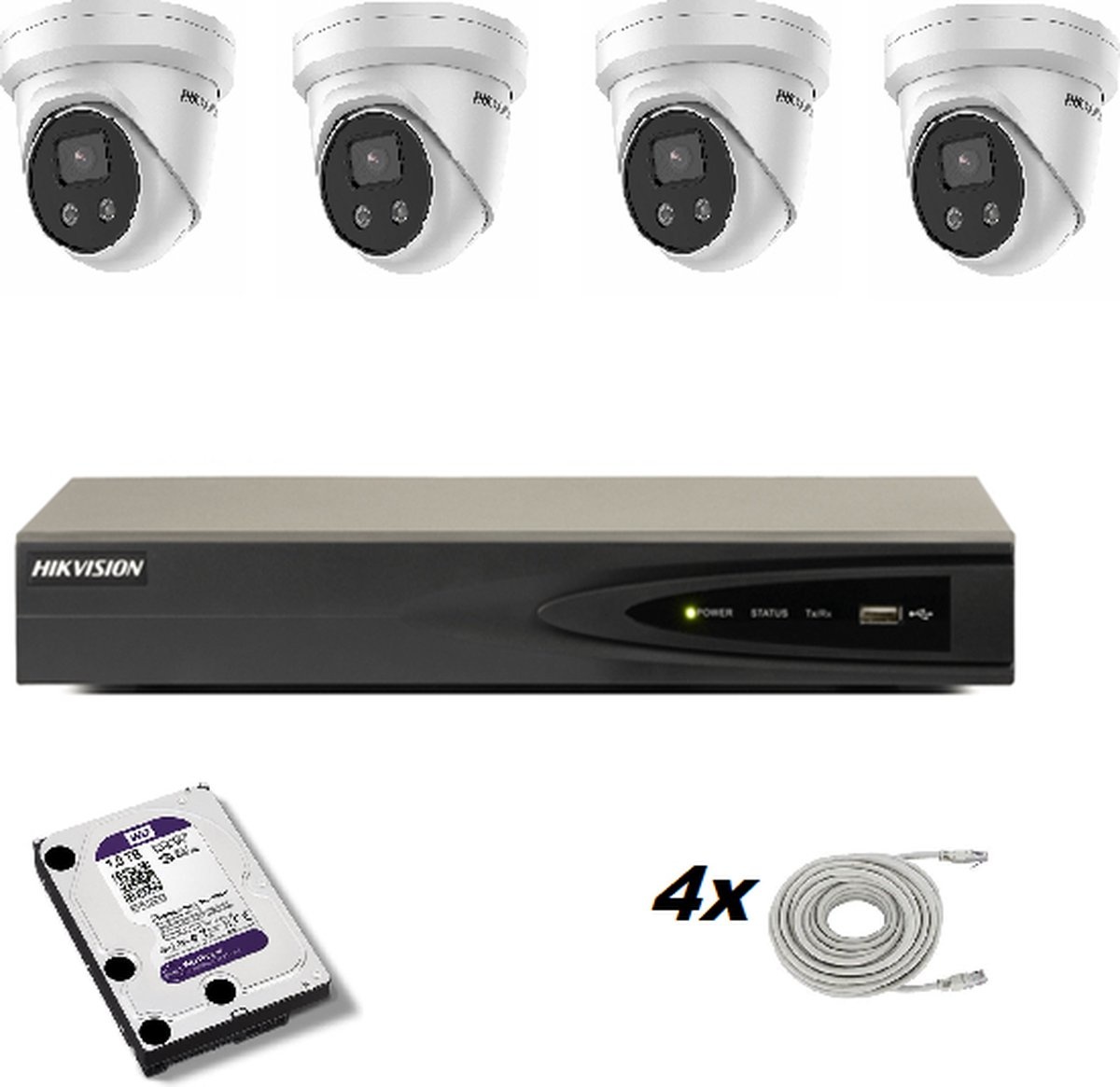 Hikvision AcuSense compleet camerasysteem 4MP