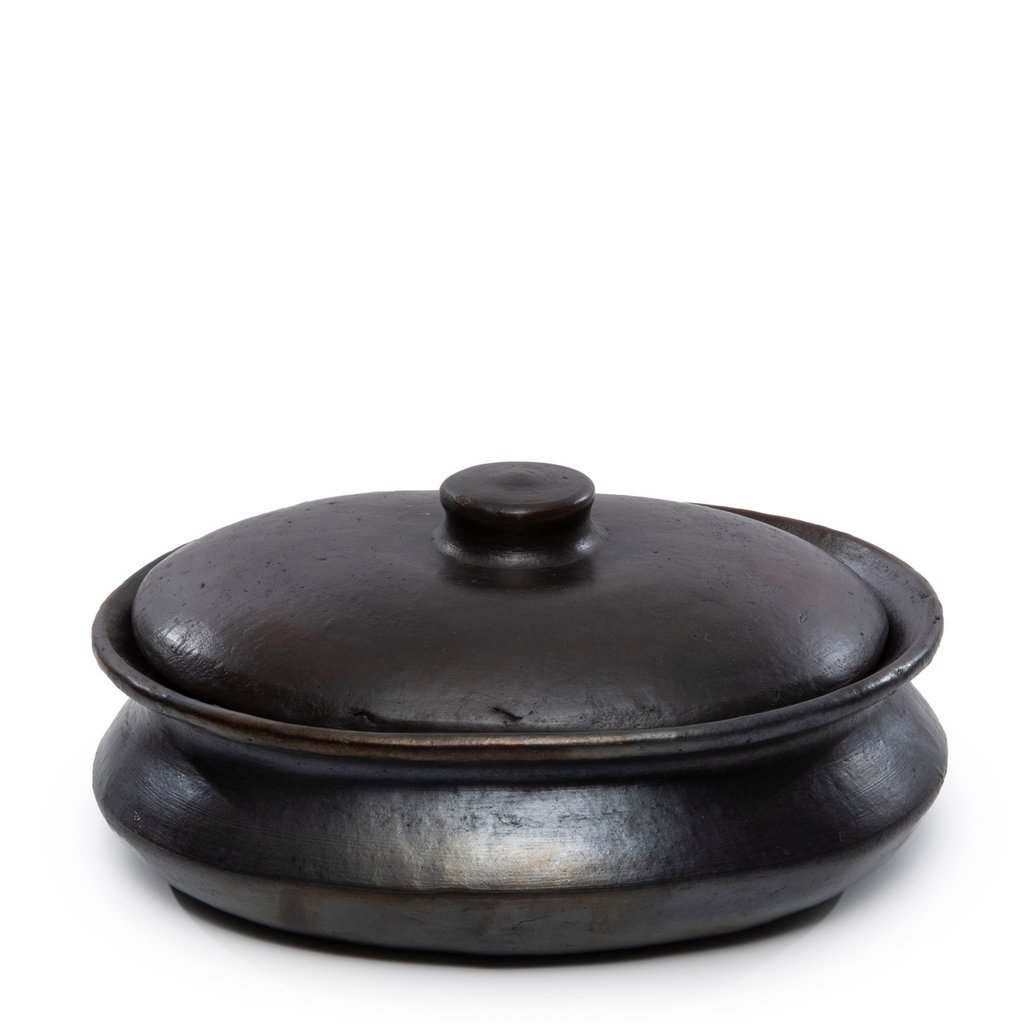De Burned Ovale Pot - Zwart