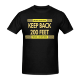 Keep back 200 feet borst + brandweer op rug T-Shirt