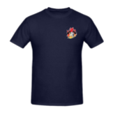 Logo helmet flames borst + brandweer op rug T-Shirt