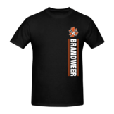 Brandweer vertikaal borst + brandweer op rug T-Shirt