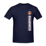 Brandweer vertikaal borst + brandweer op rug T-Shirt