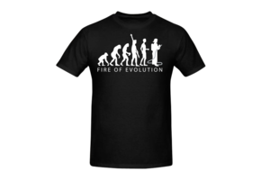 Fire of evolution borst + brandweer op rug T-Shirt