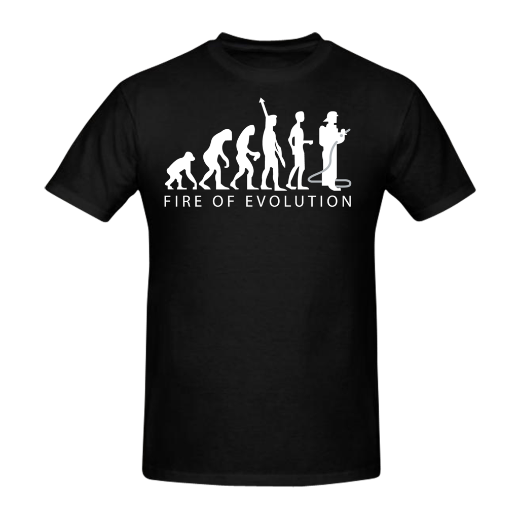 Fire of evolution borst + brandweer op rug T-Shirt