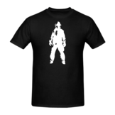 Fireman standing borst + brandweer op rug T-Shirt