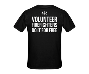 Volunteers do it rug + brandweer op borst T-Shirt - FireShop.be