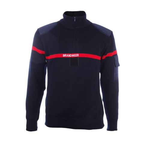 Brandweer Sweater hoge col met rits - Premium