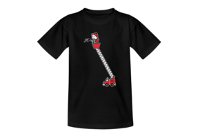 Kids ladderwagen borst + brandweer op rug