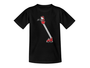 Kids ladderwagen borst + brandweer op rug