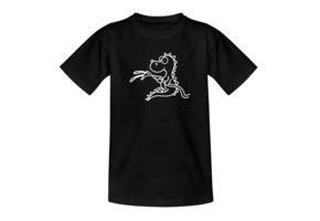 Kids vuurdraak borst + brandweer op de rug T-Shirt