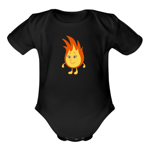 Baby funny flame borst rompertje