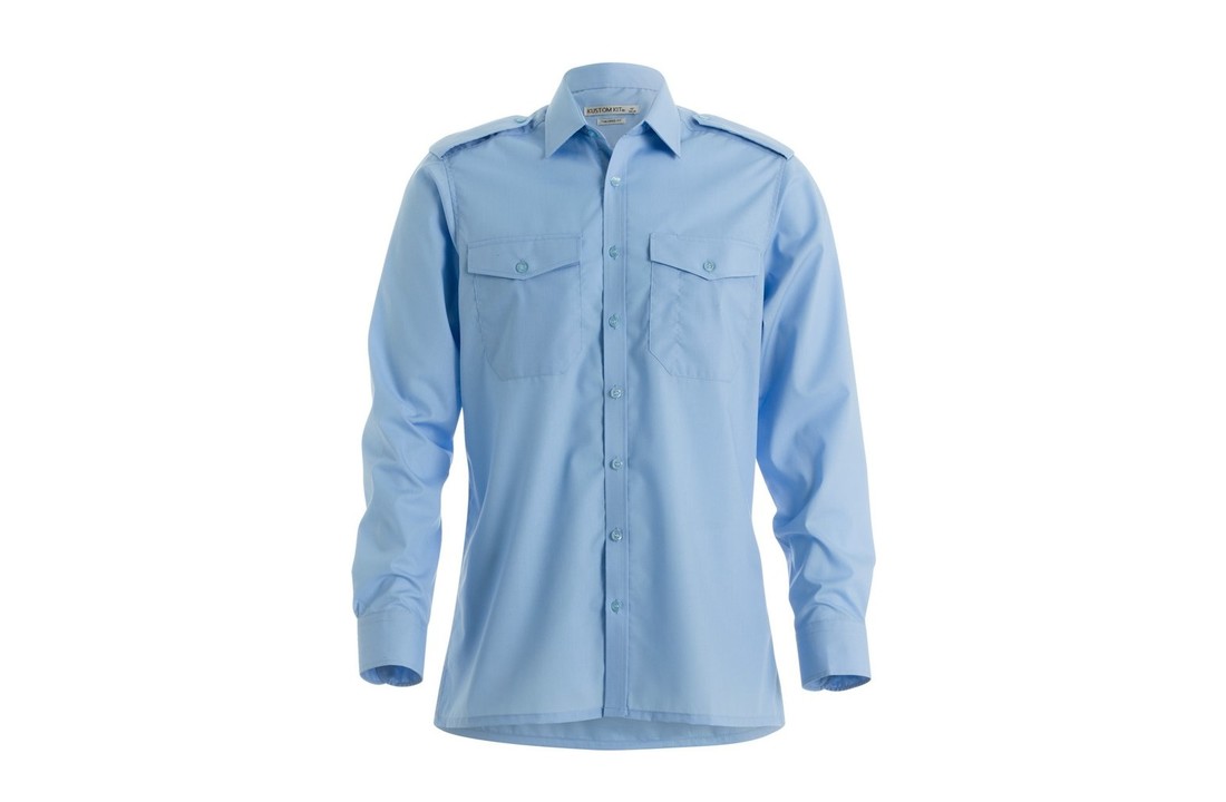 Uniformhemd licht blauw - lange mouwen