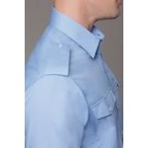 Uniformhemd licht blauw - lange mouwen