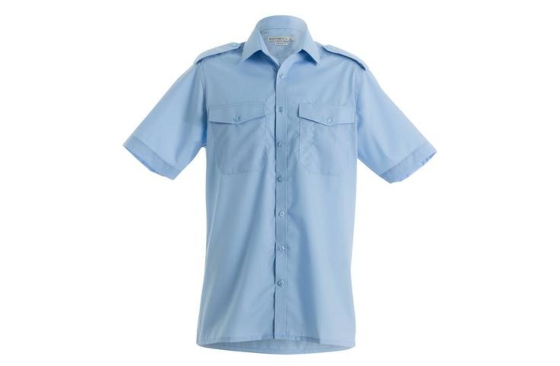 Uniformhemd licht blauw - korte mouwen