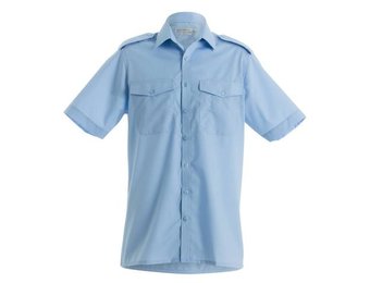 Uniformhemd licht blauw - korte mouwen