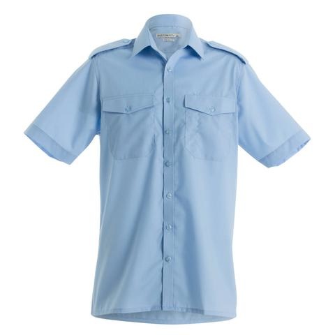 Uniformhemd licht blauw - korte mouwen