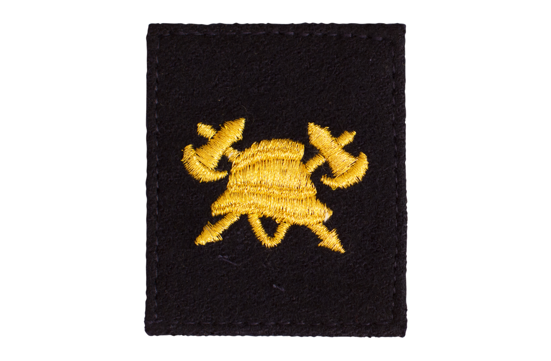 Borstpassant vierkant - Brandweerman