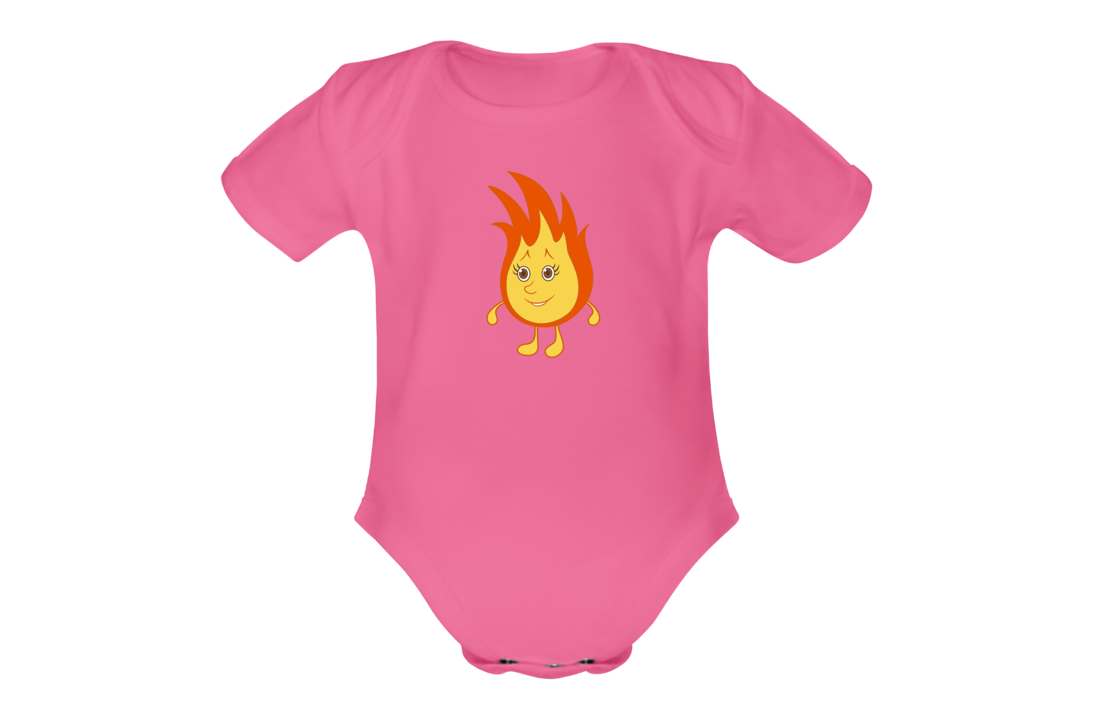 Baby funny flame borst rompertje