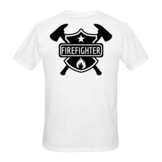 Firefighter Shield rug + borstlogo T-Shirt