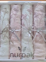 NURPAK EMERALD TOWEL  PINK/WHITE