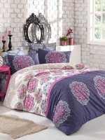 OSKAR BLUE RANFORCE QUILT COVER SET