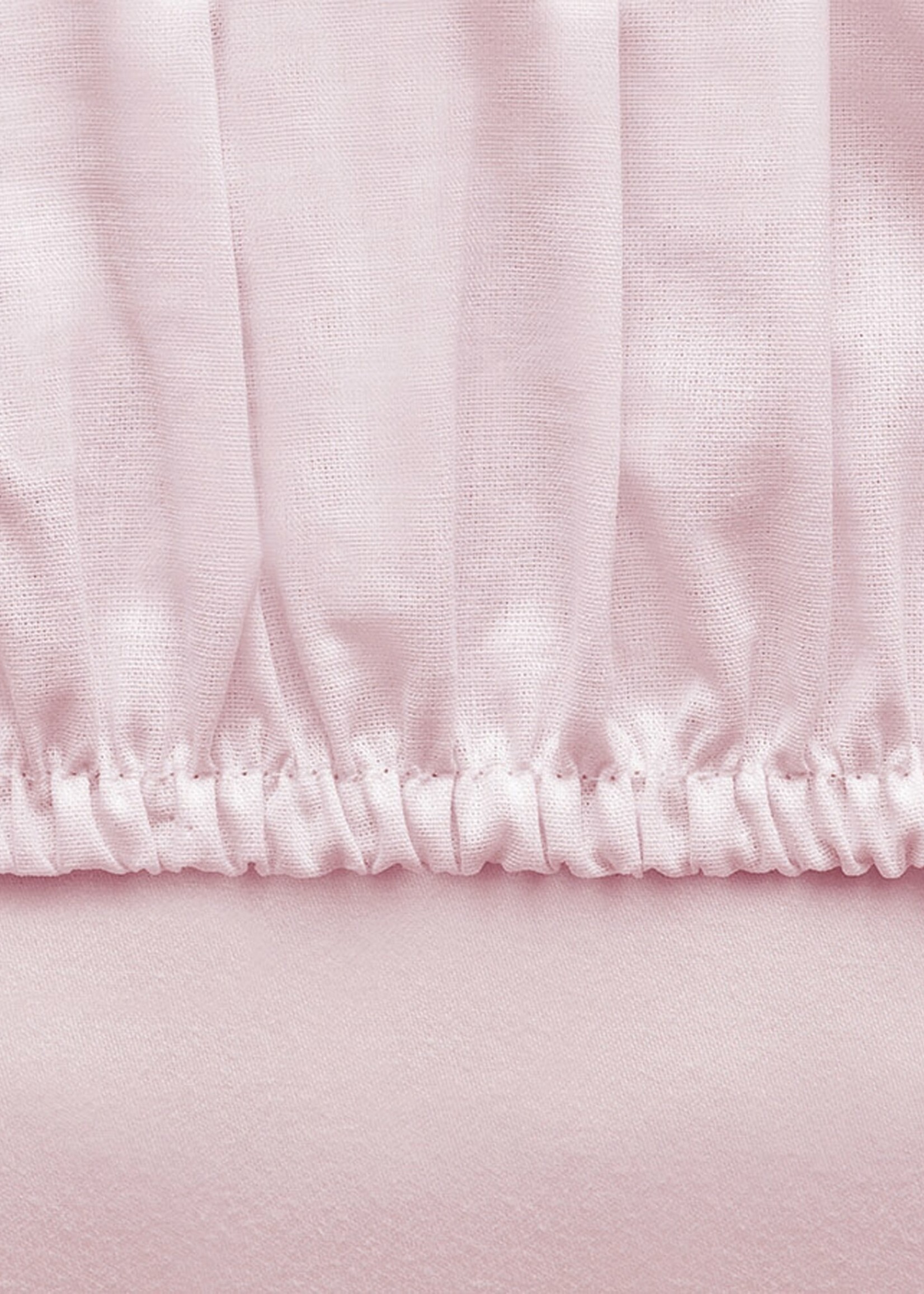 Pink Ranforce Single Fitted Sheet + 1 Pillowcase  100*200