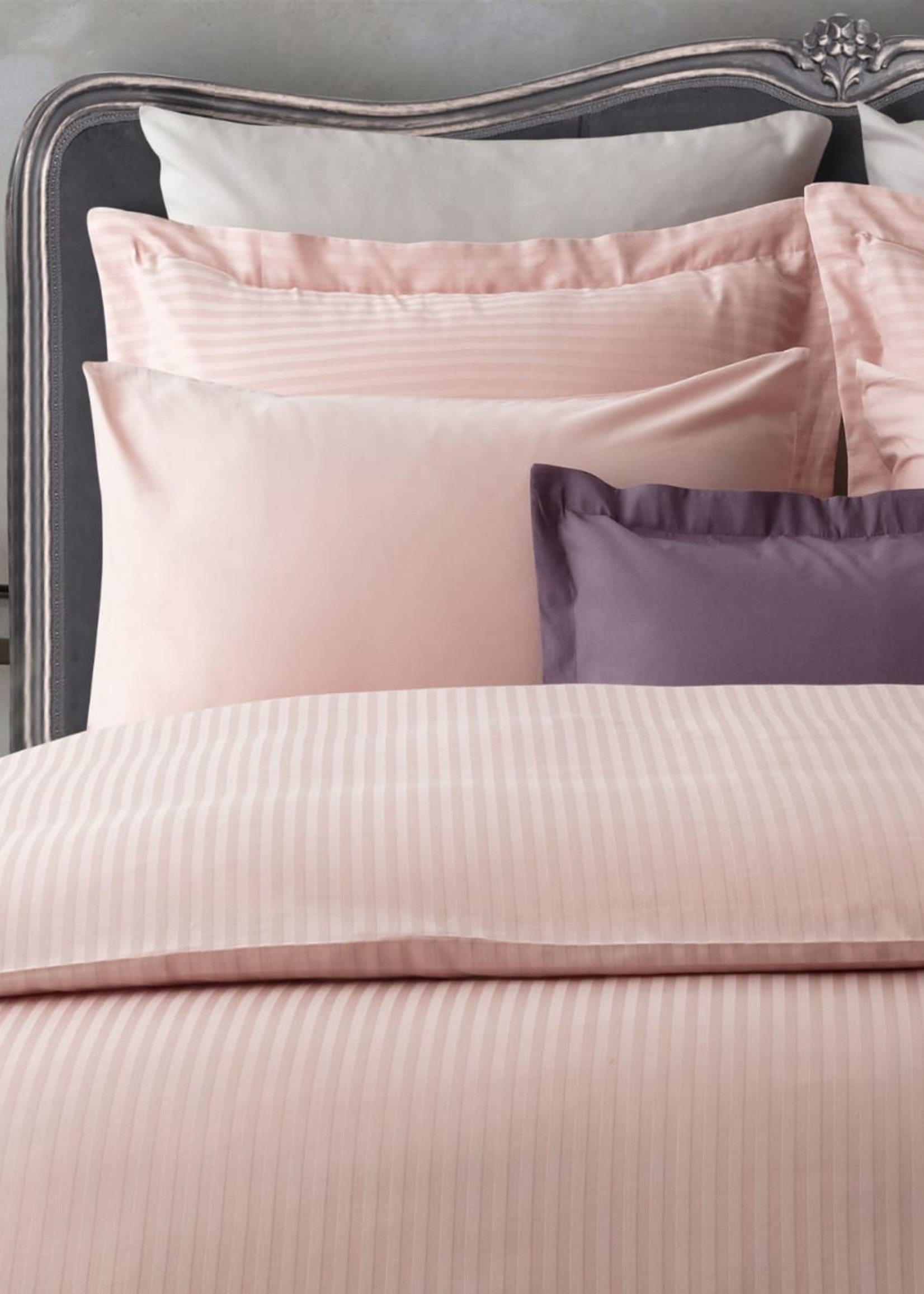 SATIN QUILT COVER SET - POWDER COLOR