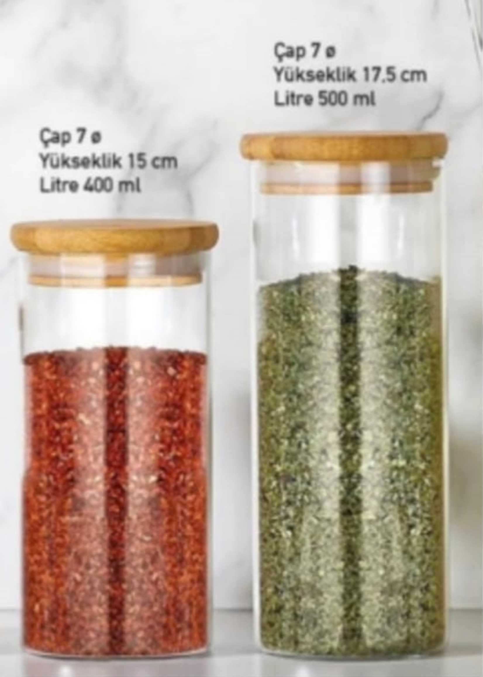 8 Pcs Glass Storage Container