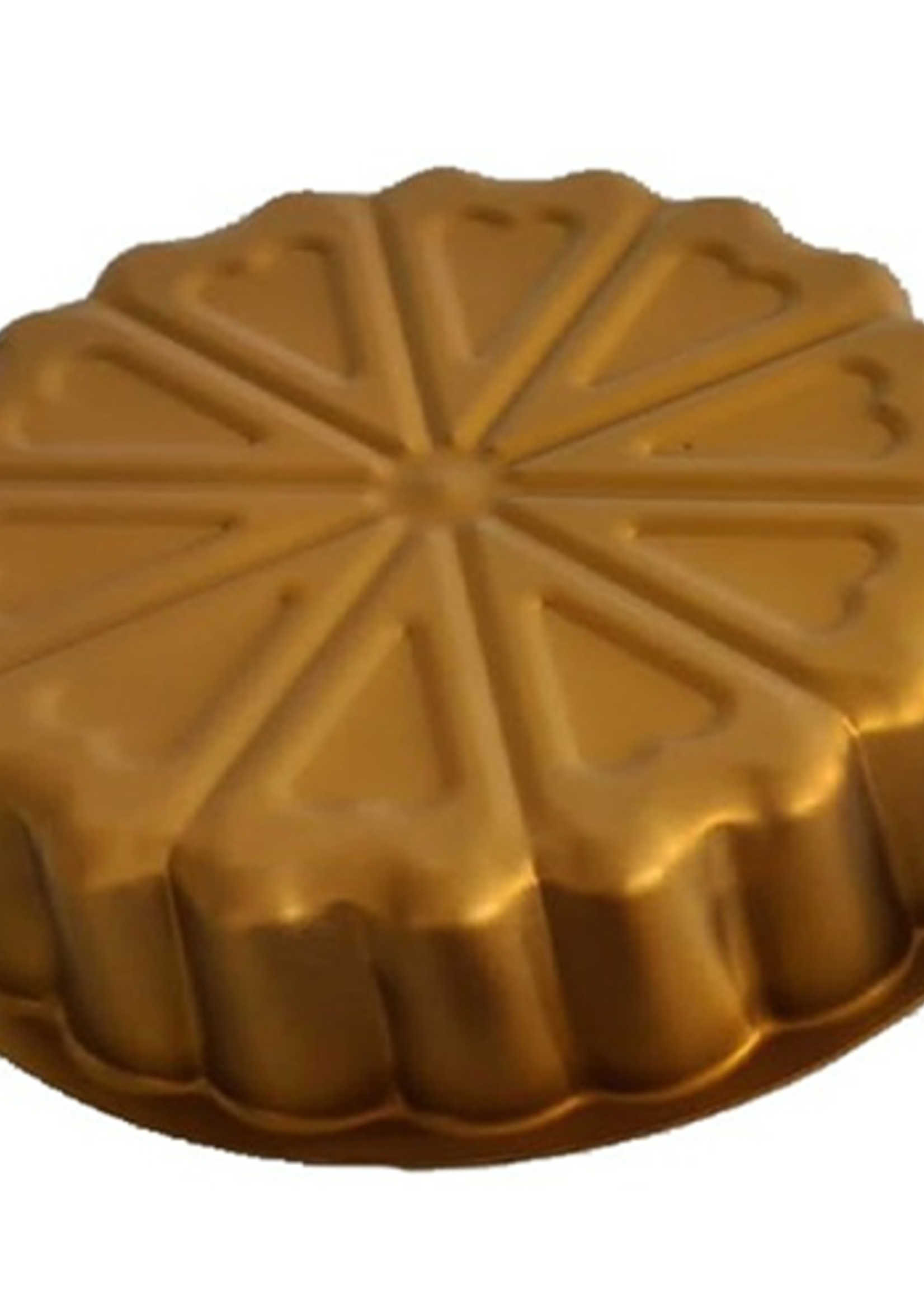 Heart-Shaped Gold Cake Tin