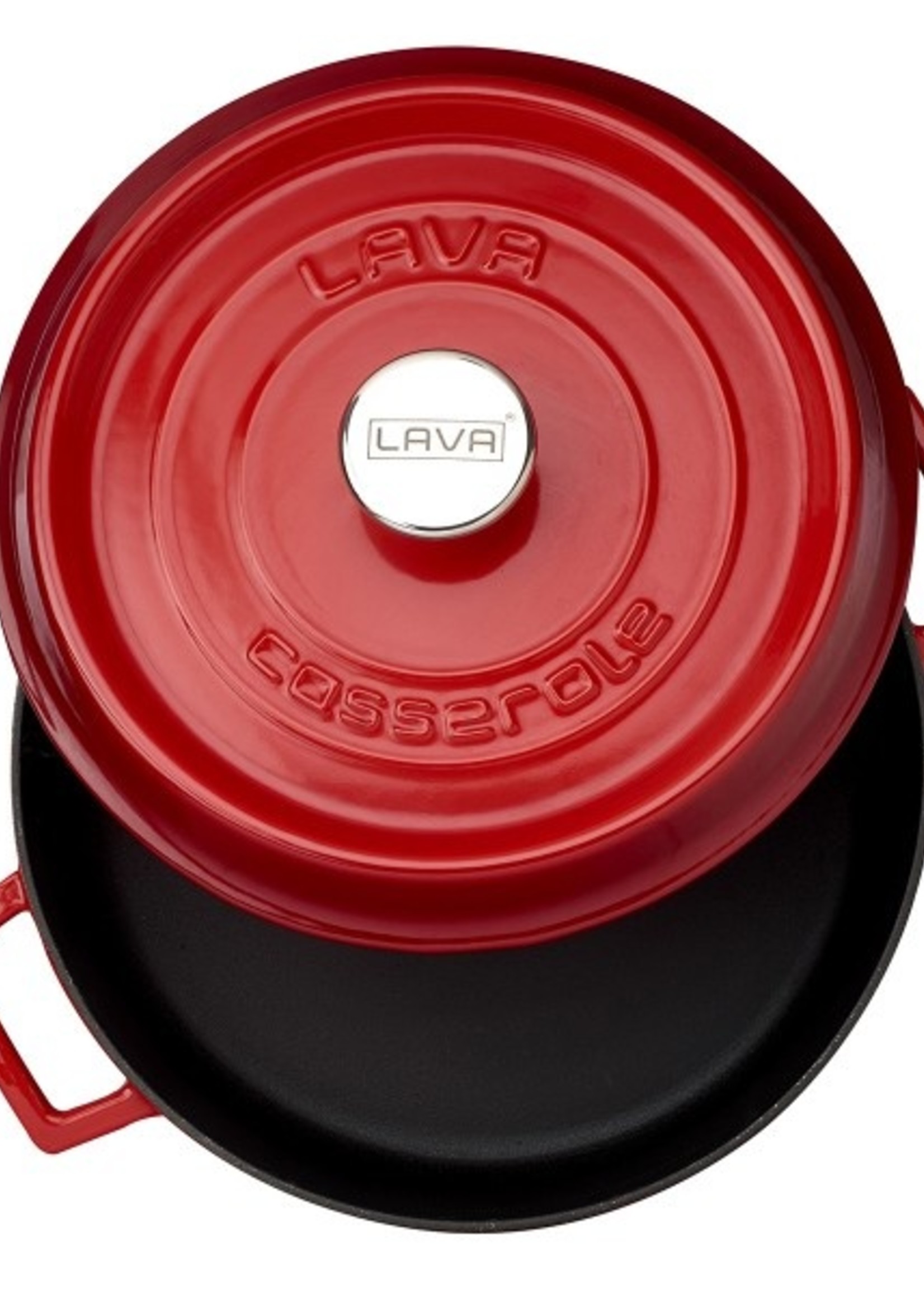 Lava Casting Multi-Purpose Shallow Pot Red 28 cm LV Y ST 28 K2