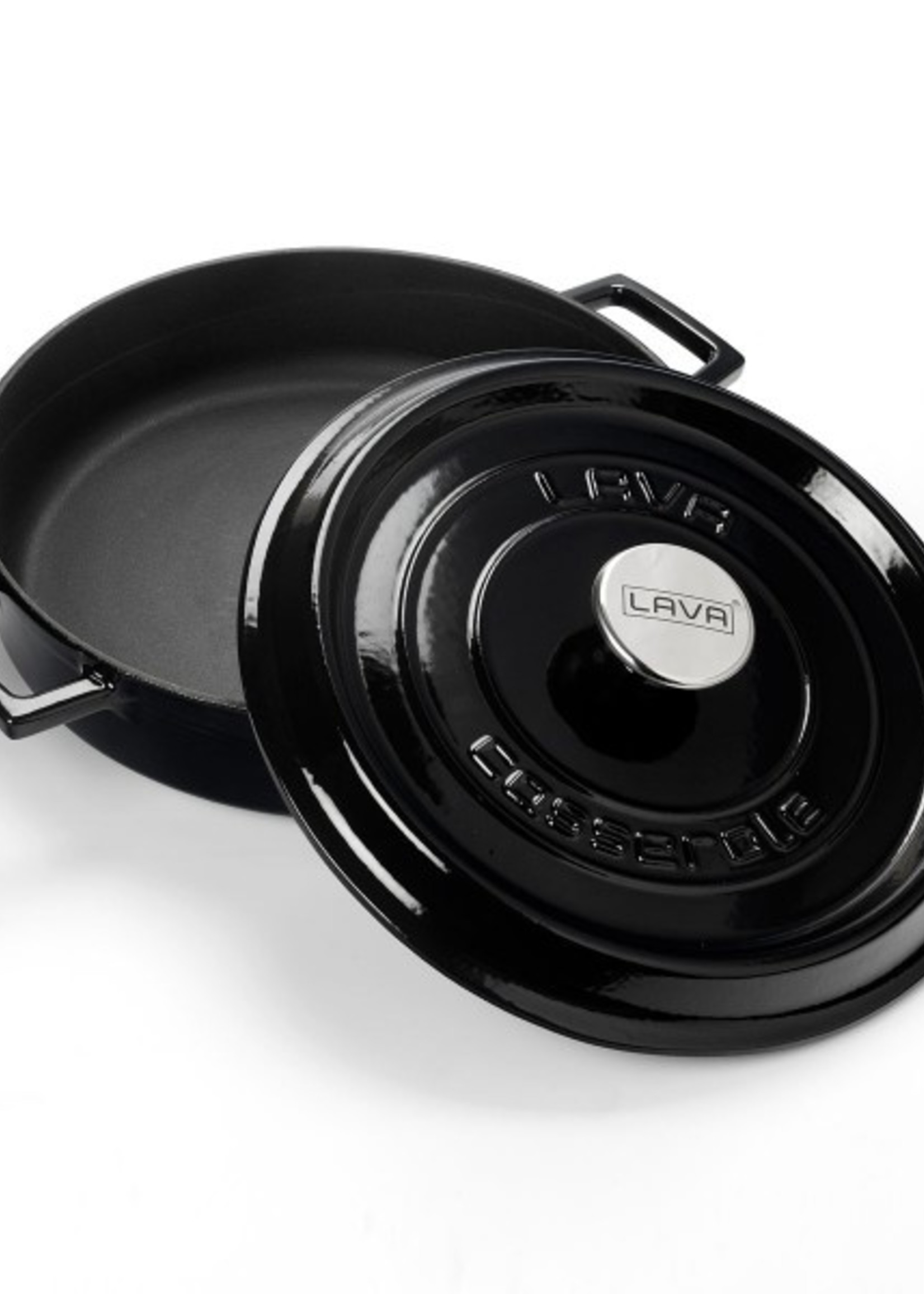 Lava Casting Multi-Purpose Shallow Pot Black 28 cm LV Y ST 28 K2