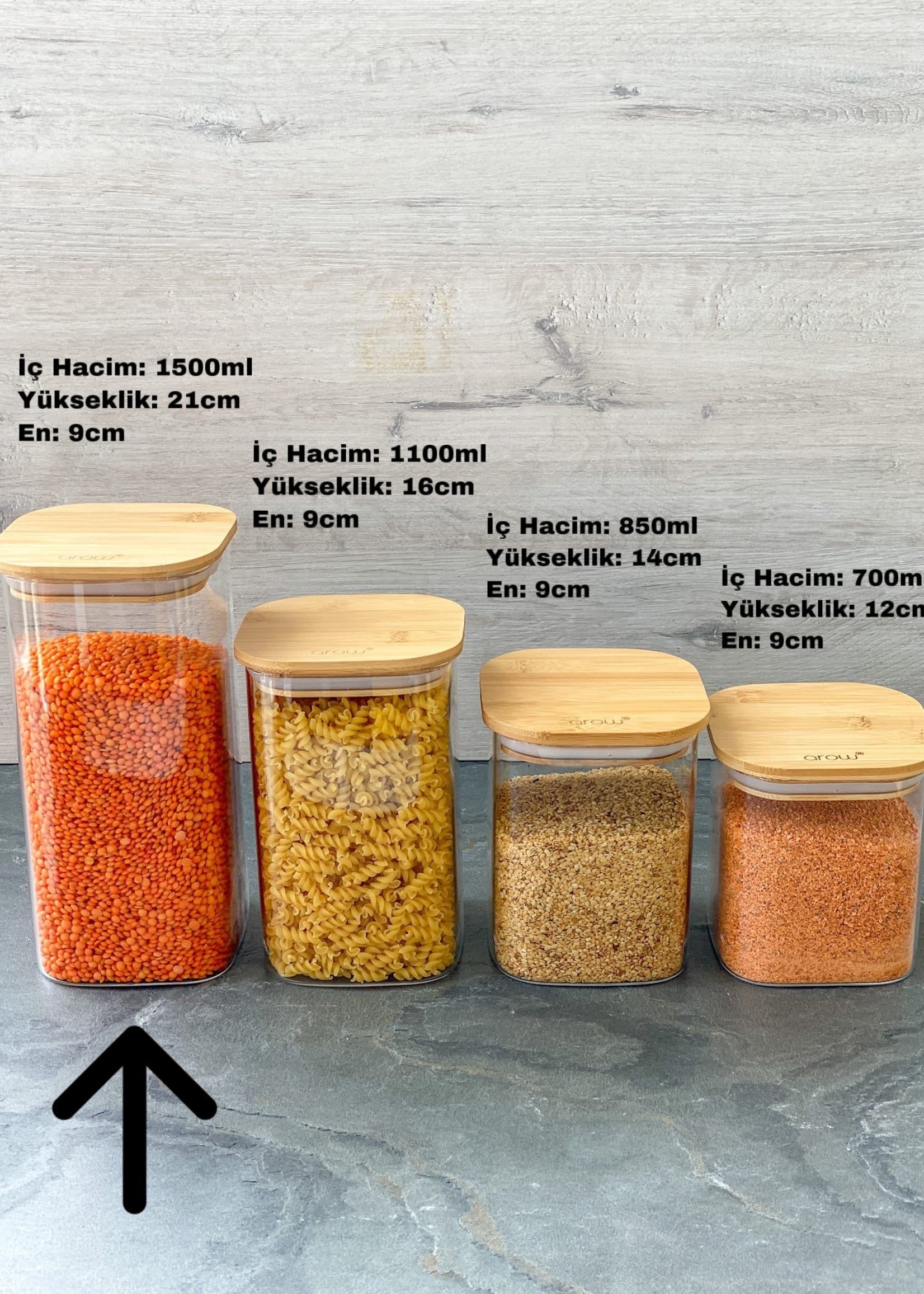 1 PIECES 1500ML BAMBOO COVER SQUARE SUPPLIES STORAGE CONTAINERS