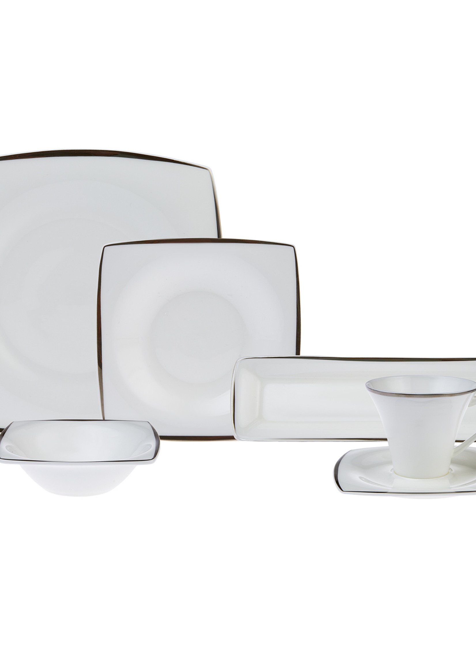 Karaca Fine Pearl Agate 26 Pieces 6 Person Square Pearl Breakfast Set