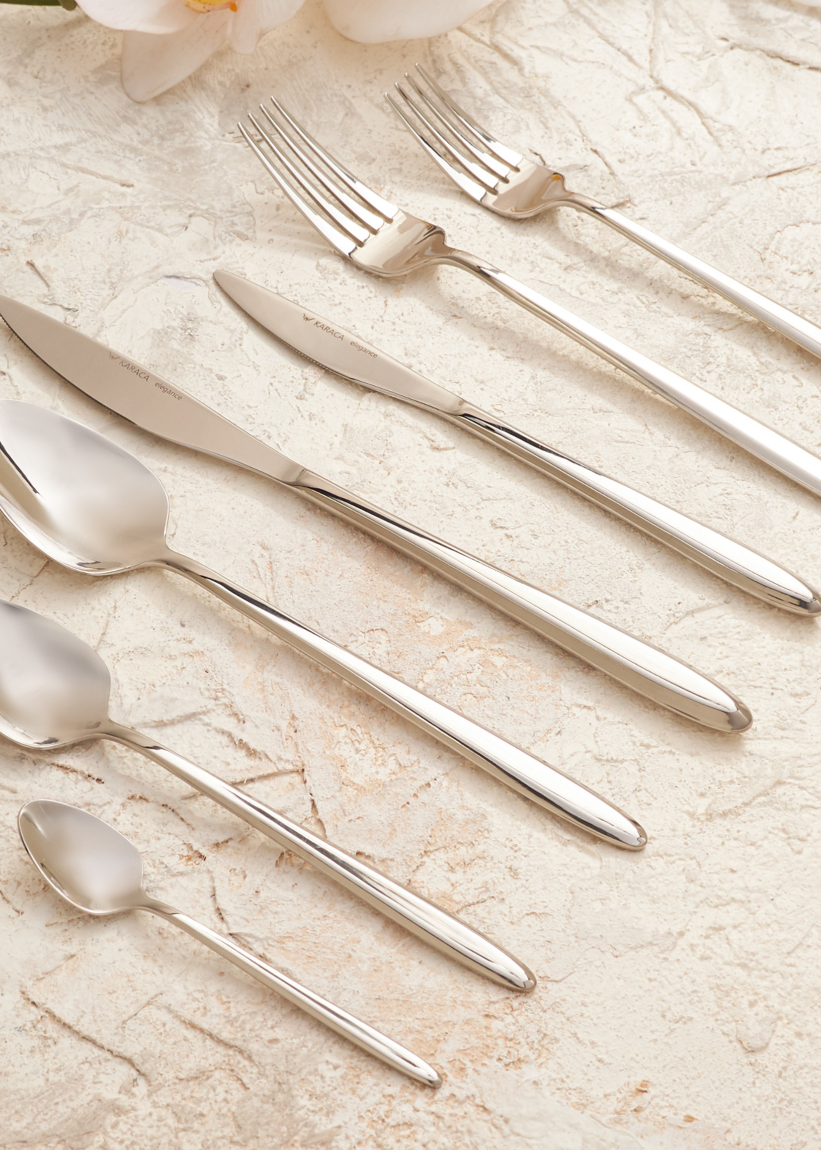 Karaca Flow 84 Pcs Cutlery Set for 12 Persons Elegance Boxed