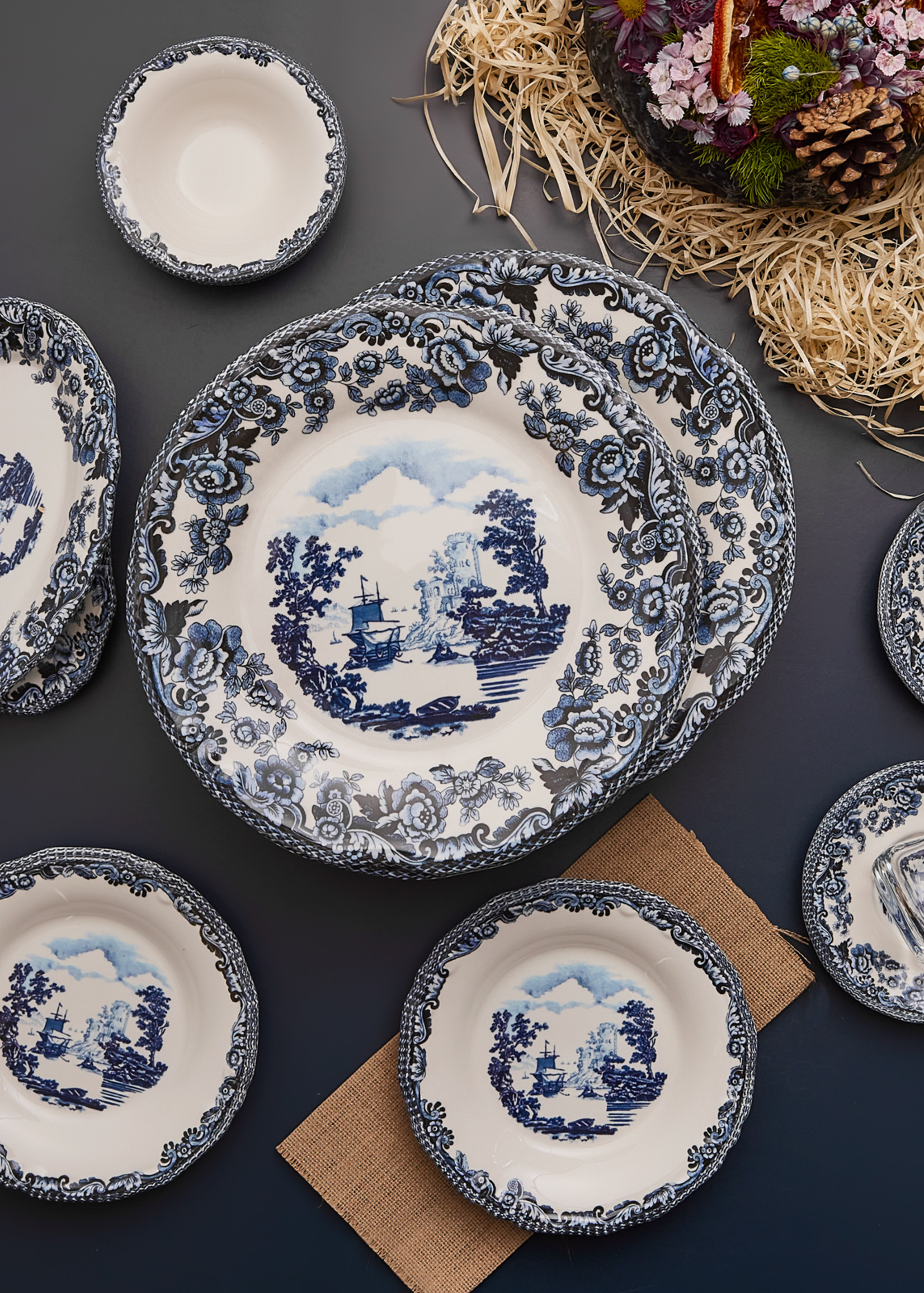 Karaca Blue Iliad 26 Pieces 6 Person Breakfast/Service Set