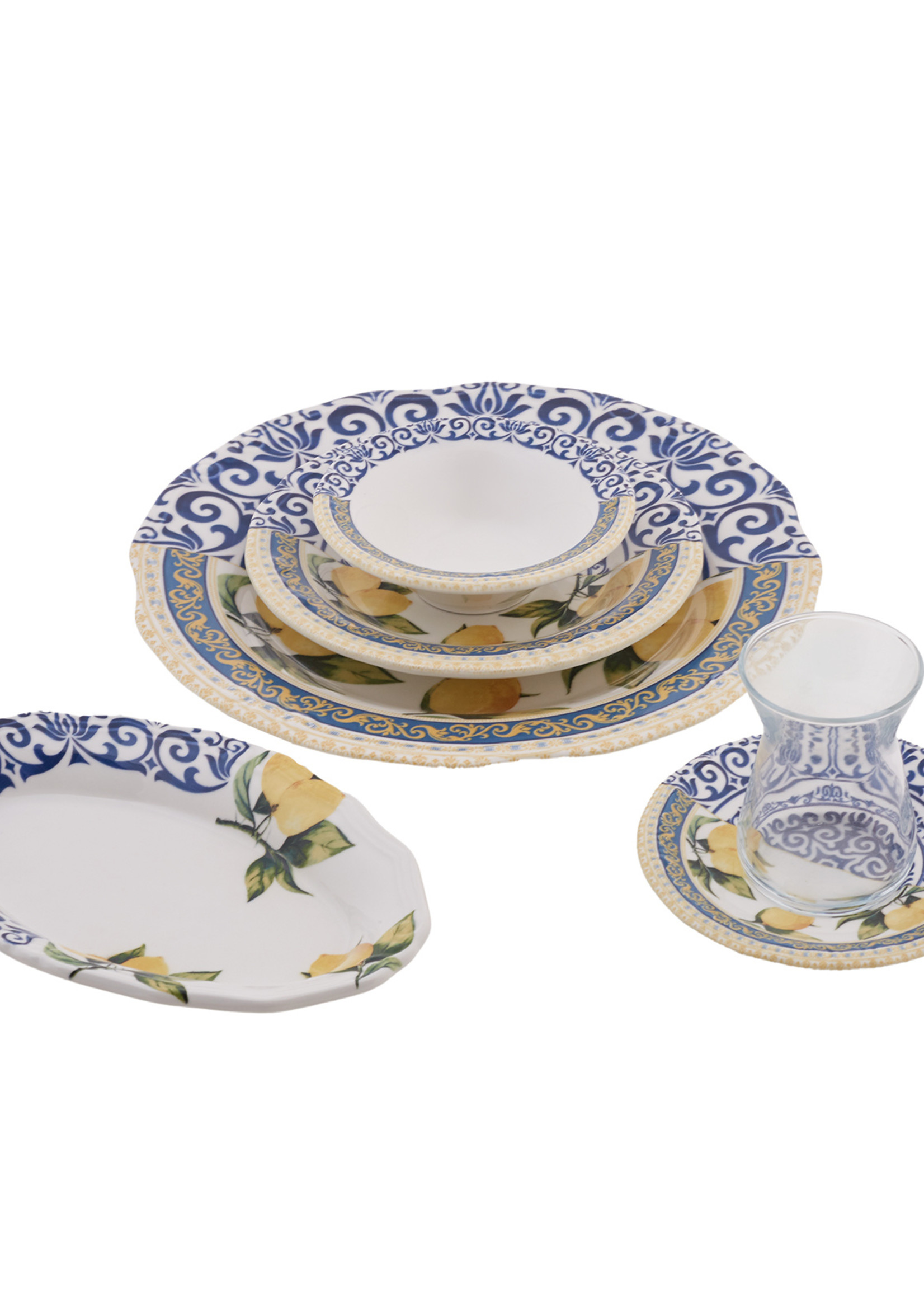 Karaca Lemon 26 Pcs Breakfast/Serving Set for 6 Persons