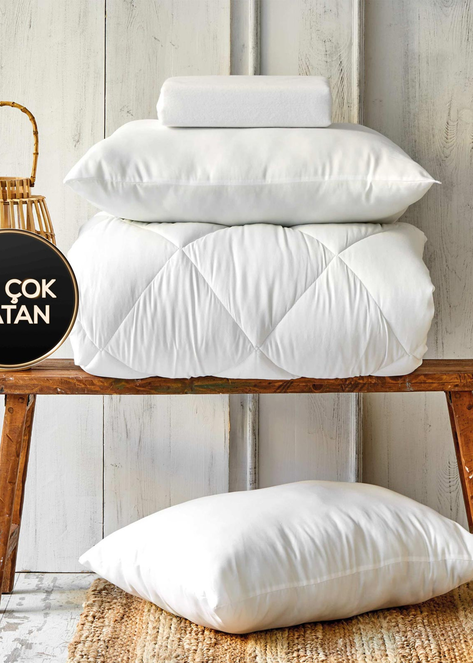 Karaca Home Microfiber Royal Double Quilt 2 Pieces Silicone Pillow
