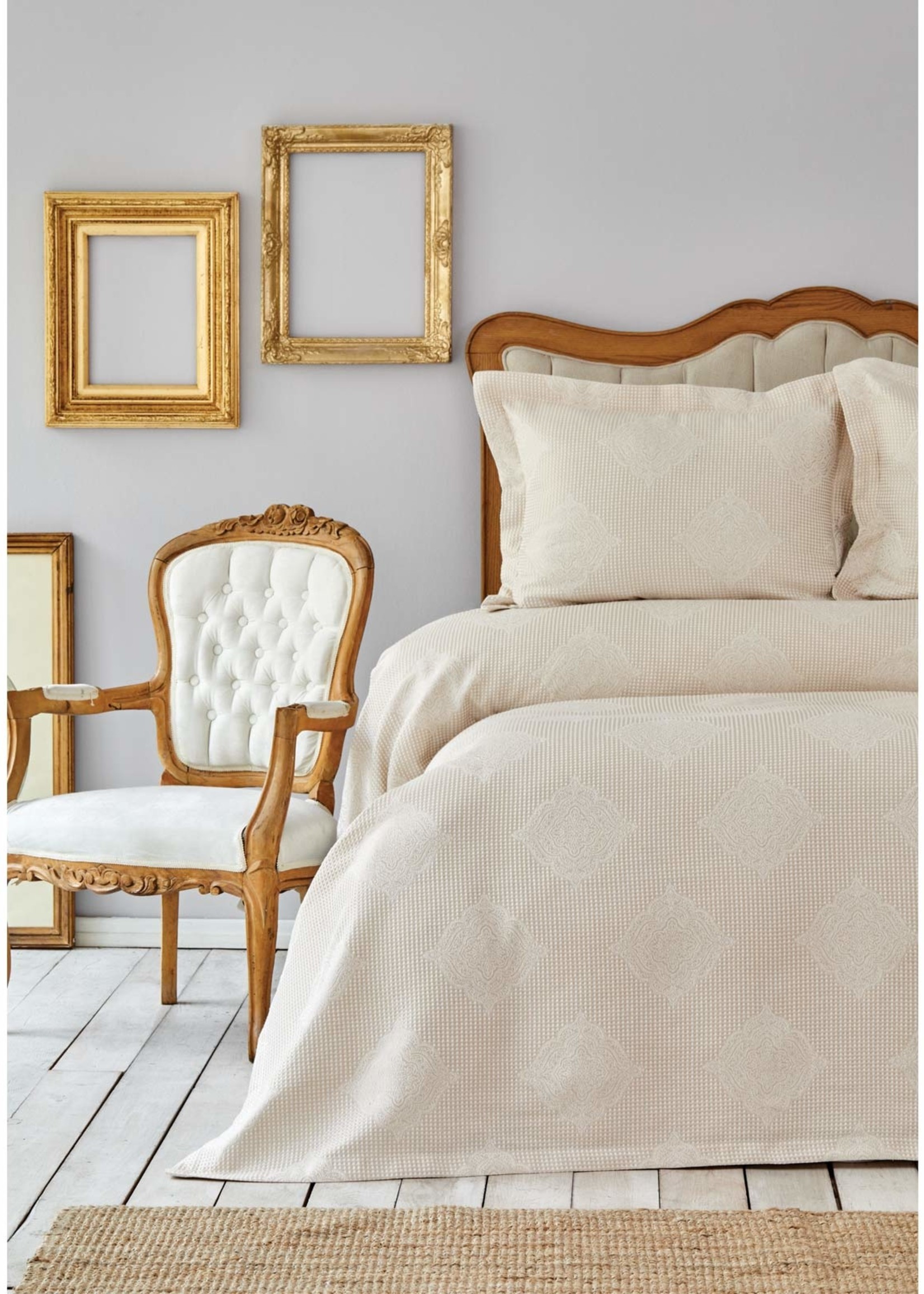 Karaca Home Eva Beige Double Bedspread Set